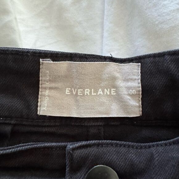 Everlane Cropped Straight Short Pant in Black Size 00 - Picture 9 of 10